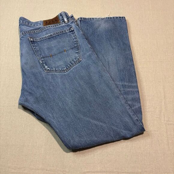 POLO RALPH LAUREN Men's Classic Fit Straight Leg Blue Jeans Light Wash Sz 36x32 - Picture 1 of 8
